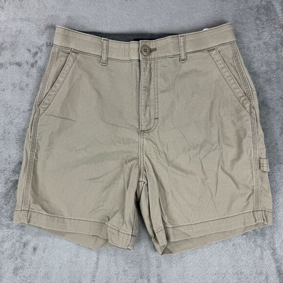 Lee Relaxed Fit Short High Rise Womens Carpenter Utility Hiking Tan Stretch Y2K - Picture 5 of 9